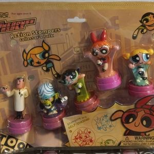 Vntg 2000 The Powerpuff Girls Action Stampers Collector's Pack New